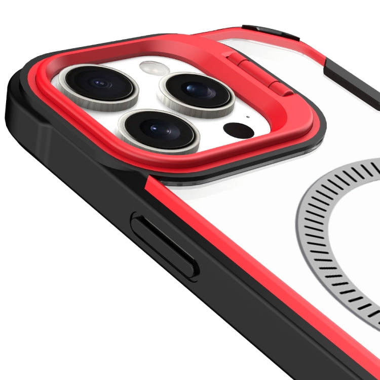 For iPhone 16 Plus Transparent Acrylic MagSafe Lens Holder Phone Case(Blue) - iPhone 16 Plus Cases by PMC TechLife | Online Shopping South Africa | PMC TechLife | Buy Now Pay Later Mobicred