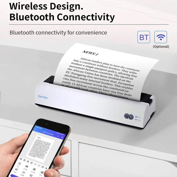 Xprinter P81 USB Interface + Portable Bluetooth Thermal Printer(AU Plug) - free shipping - PMC TechLife - Order now!