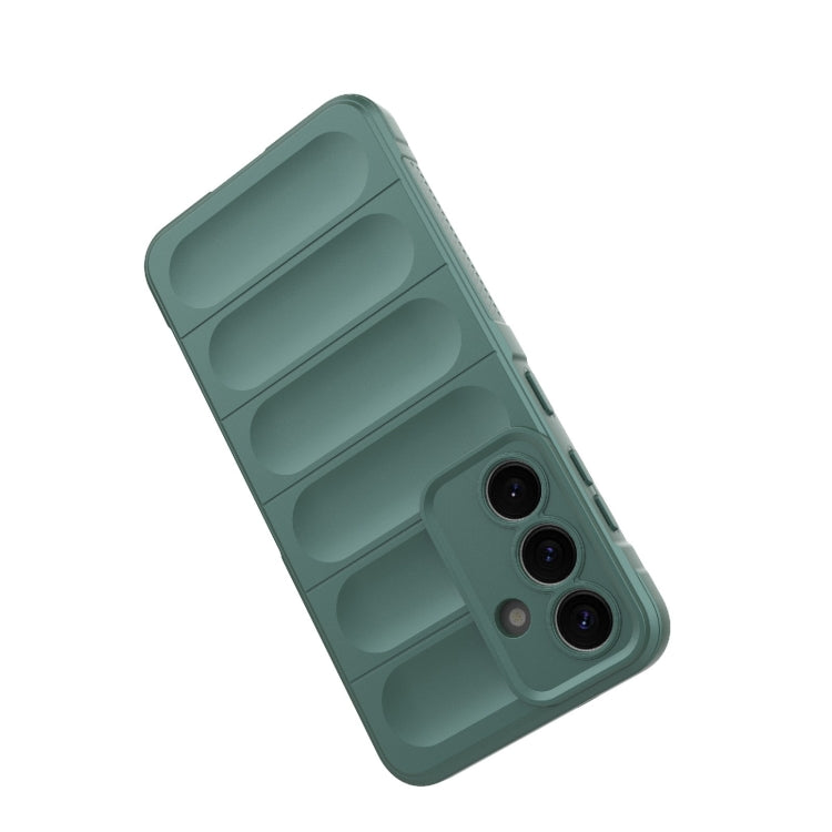 For Samsung Galaxy S25 5G Magic Shield TPU + Flannel Phone Case(Dark Grey) - free shipping - PMC Jewellery - Order now!