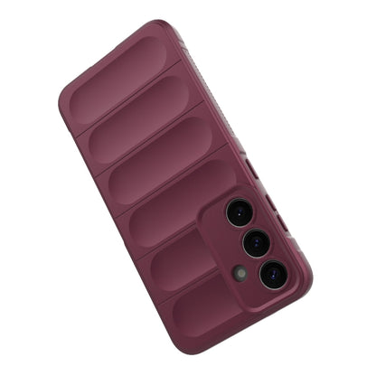 For Samsung Galaxy S25+ 5G Magic Shield TPU + Flannel Phone Case(Red) - Galaxy S25+ 5G Cases by PMC Jewellery | Online Shopping South Africa | PMC Jewellery | Buy Now Pay Later Mobicred