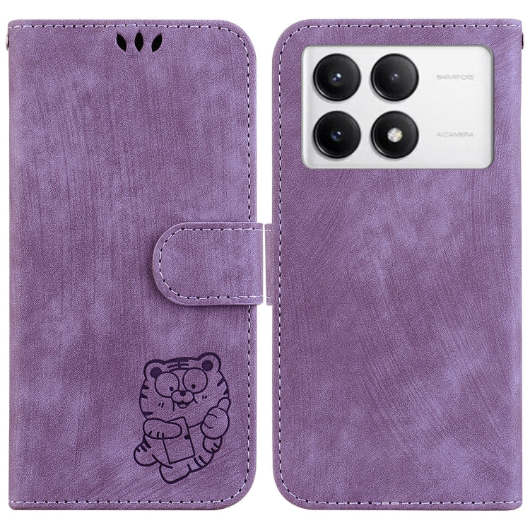 For Redmi K70 / K70 Pro Little Tiger Embossed Leather Phone Case(Purple) - K70 Cases by PMC Jewellery | Online Shopping South Africa | PMC Jewellery | Buy Now Pay Later Mobicred