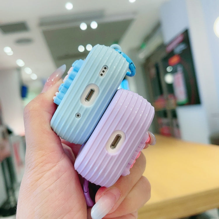 For AirPods 2 / 1 Fresh 3D Text Skin Feel Earbuds Box PC Case(Purple) - For AirPods Pro 2 by PMC Jewellery | Online Shopping South Africa | PMC Jewellery | Buy Now Pay Later Mobicred