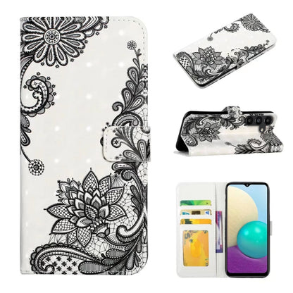 For Samsung Galaxy S25+ 5G Oil Embossed 3D Drawing Leather Phone Case(Lace Flower) - Galaxy S25+ 5G Cases by PMC Jewellery | Online Shopping South Africa | PMC Jewellery | Buy Now Pay Later Mobicred