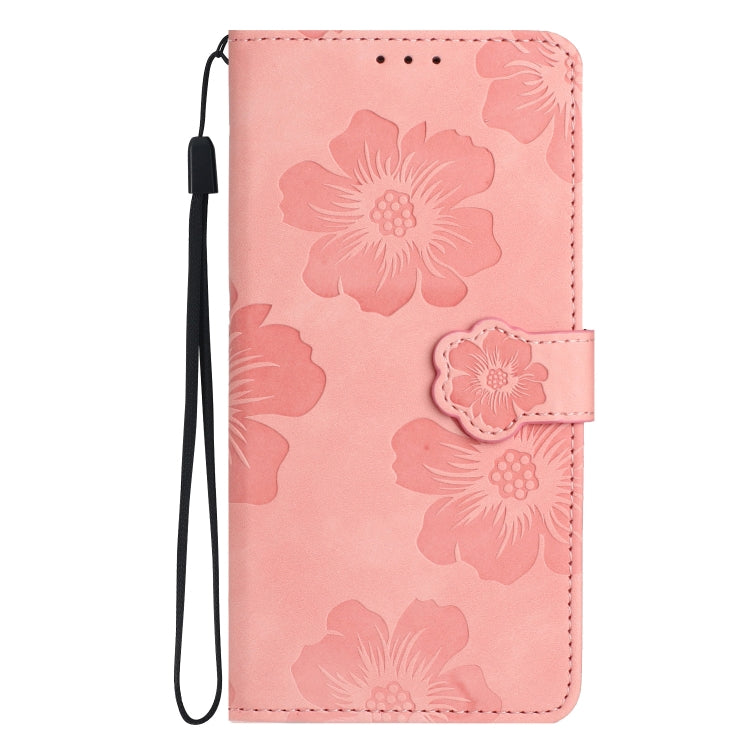 For Samsung Galaxy S25+ 5G Flower Embossing Pattern Leather Phone Case(Pink) - Galaxy S25+ 5G Cases by PMC Jewellery | Online Shopping South Africa | PMC Jewellery | Buy Now Pay Later Mobicred