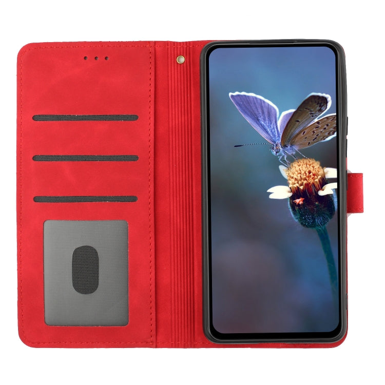 For Samsung Galaxy S25 Ultra 5G Flower Embossing Pattern Leather Phone Case(Red) - Galaxy S25 Ultra 5G Cases by PMC Jewellery | Online Shopping South Africa | PMC Jewellery | Buy Now Pay Later Mobicred