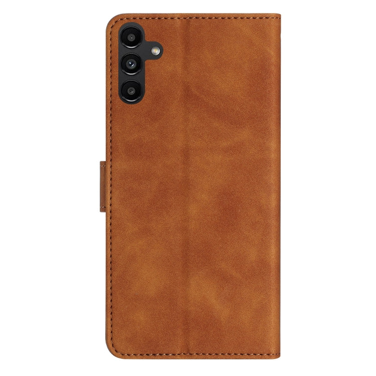 For Samsung Galaxy S25 5G Seven Butterflies Embossed Leather Phone Case(Brown) - Galaxy S25 5G Cases by PMC Jewellery | Online Shopping South Africa | PMC Jewellery | Buy Now Pay Later Mobicred