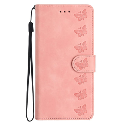 For Samsung Galaxy S25 Ultra 5G Seven Butterflies Embossed Leather Phone Case(Pink) - Galaxy S25 Ultra 5G Cases by PMC Jewellery | Online Shopping South Africa | PMC Jewellery | Buy Now Pay Later Mobicred