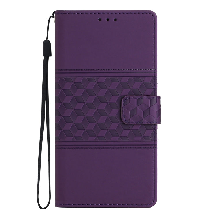 For Samsung Galaxy S25 Ultra 5G Diamond Embossed Skin Feel Leather Phone Case(Purple) - Galaxy S25 Ultra 5G Cases by PMC Jewellery | Online Shopping South Africa | PMC Jewellery | Buy Now Pay Later Mobicred