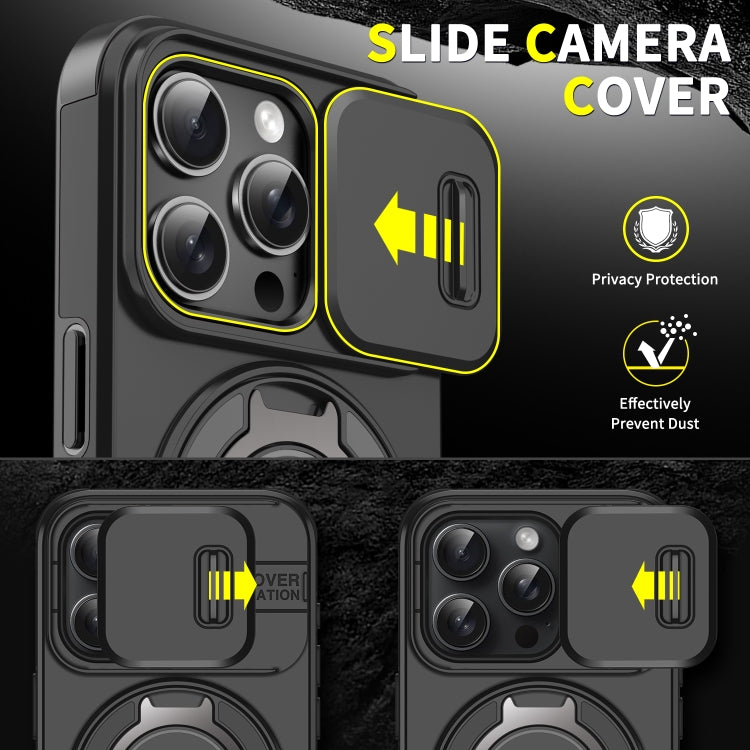 For iPhone 16 Pro Max Sliding Camshield Ring Holder Phone Case(Orange) - free shipping - PMC TechLife - Order now!