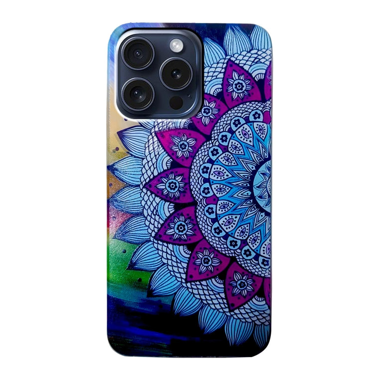 For iPhone 16 Pro Max Colored Drawing Pattern TPU Phone Case(Half-flower) - iPhone 16 Pro Max Cases by PMC Jewellery | Online Shopping South Africa | PMC Jewellery | Buy Now Pay Later Mobicred