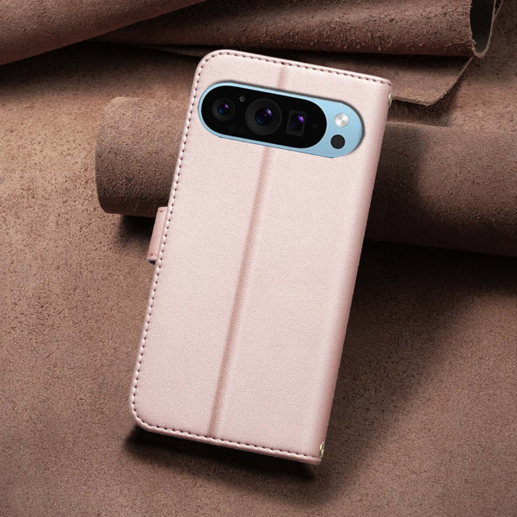 For Google Pixel 9 Square Texture Leather Phone Case(Rose Gold) - Google Cases by PMC Jewellery | Online Shopping South Africa | PMC Jewellery | Buy Now Pay Later Mobicred