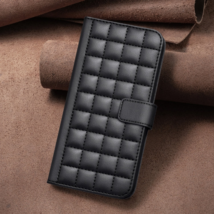 For iPhone 16e Square Texture Leather Phone Case(Black) - iPhone 16e Cases by PMC TechLife | Online Shopping South Africa | PMC TechLife | Buy Now Pay Later Mobicred