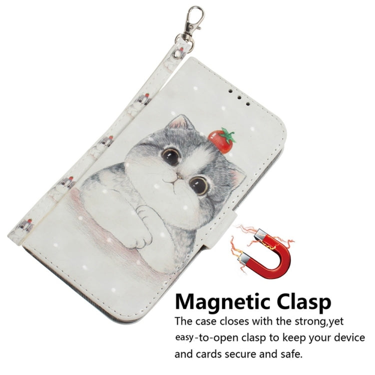 For Samsung Galaxy S25 5G 3D Colored Horizontal Flip Leather Phone Case(Cute Cat) - Galaxy S25 5G Cases by PMC Jewellery | Online Shopping South Africa | PMC Jewellery | Buy Now Pay Later Mobicred