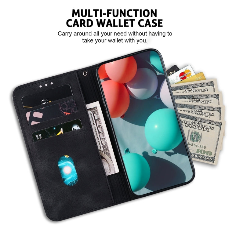 For Samsung Galaxy S25 Ultra 5G Seven-shaped Embossed Leather Phone Case(Black) - free shipping - PMC Jewellery - Order now!