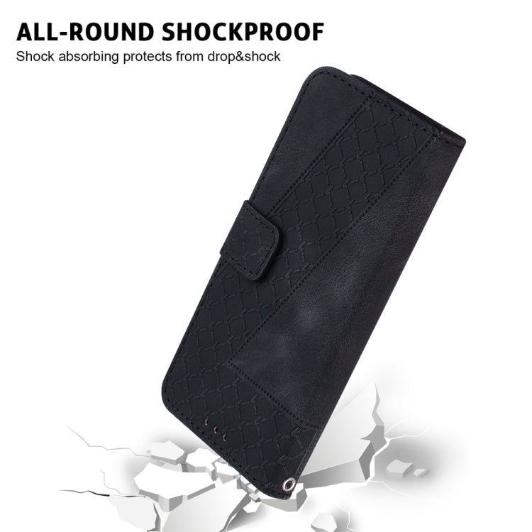 For Samsung Galaxy S25 Ultra 5G Seven-shaped Embossed Leather Phone Case(Black) - free shipping - PMC Jewellery - Order now!