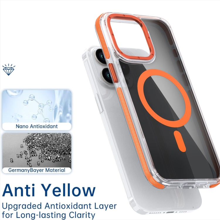 For iPhone 16 Pro Magsafe Dual-Color Transparent Black Full Coverage Phone Case(White) - iPhone 16 Pro Cases by PMC TechLife | Online Shopping South Africa | PMC TechLife | Buy Now Pay Later Mobicred