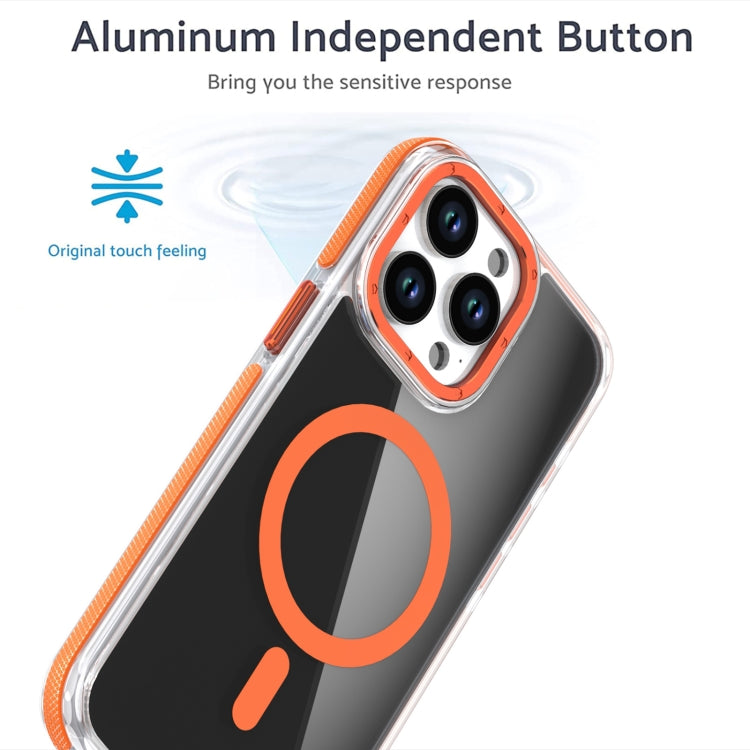 For iPhone 16 Pro Magsafe Dual-Color Transparent Black Full Coverage Phone Case(White) - iPhone 16 Pro Cases by PMC TechLife | Online Shopping South Africa | PMC TechLife | Buy Now Pay Later Mobicred