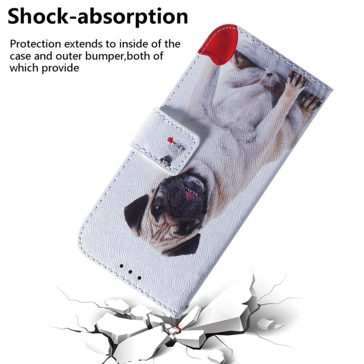 For Samsung Galaxy S25 Ultra 5G Coloured Drawing Flip Leather Phone Case(Pug) - Galaxy S25 Ultra 5G Cases by PMC Jewellery | Online Shopping South Africa | PMC Jewellery | Buy Now Pay Later Mobicred