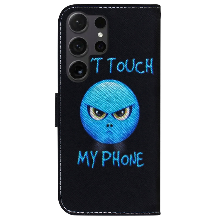 For Samsung Galaxy S25 Ultra 5G Coloured Drawing Flip Leather Phone Case(Anger) - Galaxy S25 Ultra 5G Cases by PMC Jewellery | Online Shopping South Africa | PMC Jewellery | Buy Now Pay Later Mobicred