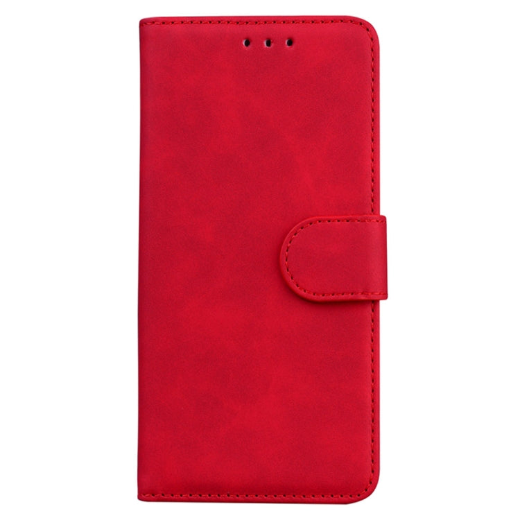 For Samsung Galaxy S25 5G Skin Feel Pure Color Flip Leather Phone Case(Red) - Galaxy S25 5G Cases by PMC Jewellery | Online Shopping South Africa | PMC Jewellery | Buy Now Pay Later Mobicred