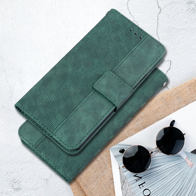 For Samsung Galaxy S25 Ultra 5G Geometric Embossed Leather Phone Case(Green) - Galaxy S25 Ultra 5G Cases by PMC Jewellery | Online Shopping South Africa | PMC Jewellery | Buy Now Pay Later Mobicred