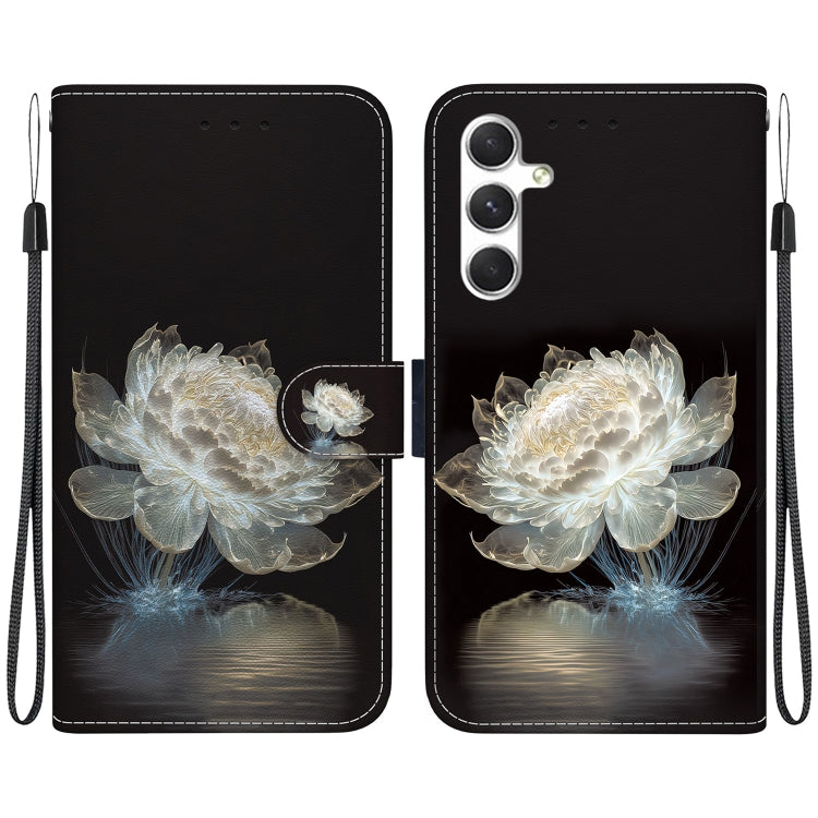 For Samsung Galaxy S25+ 5G Crystal Texture Colored Drawing Leather Phone Case(Crystal Peony) - Galaxy S25+ 5G Cases by PMC Jewellery | Online Shopping South Africa | PMC Jewellery | Buy Now Pay Later Mobicred