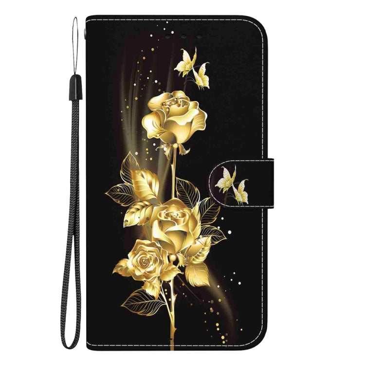 For Samsung Galaxy S25+ 5G Crystal Texture Colored Drawing Leather Phone Case(Gold Butterfly Rose) - Galaxy S25+ 5G Cases by PMC Jewellery | Online Shopping South Africa | PMC Jewellery | Buy Now Pay Later Mobicred