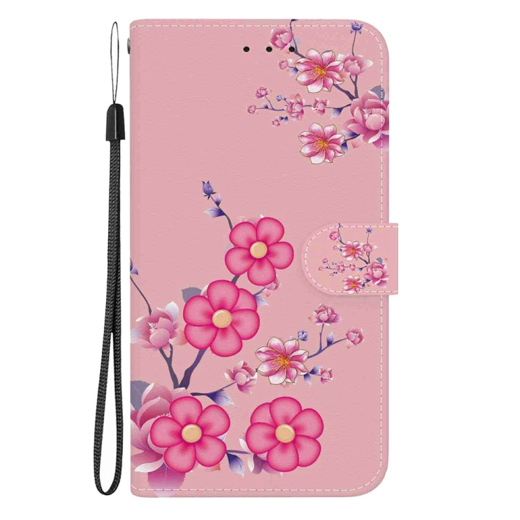 For Samsung Galaxy S25+ 5G Crystal Texture Colored Drawing Leather Phone Case(Cherry Blossoms) - Galaxy S25+ 5G Cases by PMC Jewellery | Online Shopping South Africa | PMC Jewellery | Buy Now Pay Later Mobicred