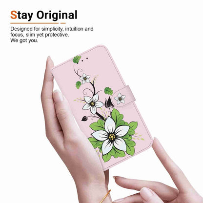 For Samsung Galaxy S25 Ultra 5G Crystal Texture Colored Drawing Leather Phone Case(Lily) - Galaxy S25 Ultra 5G Cases by PMC Jewellery | Online Shopping South Africa | PMC Jewellery | Buy Now Pay Later Mobicred