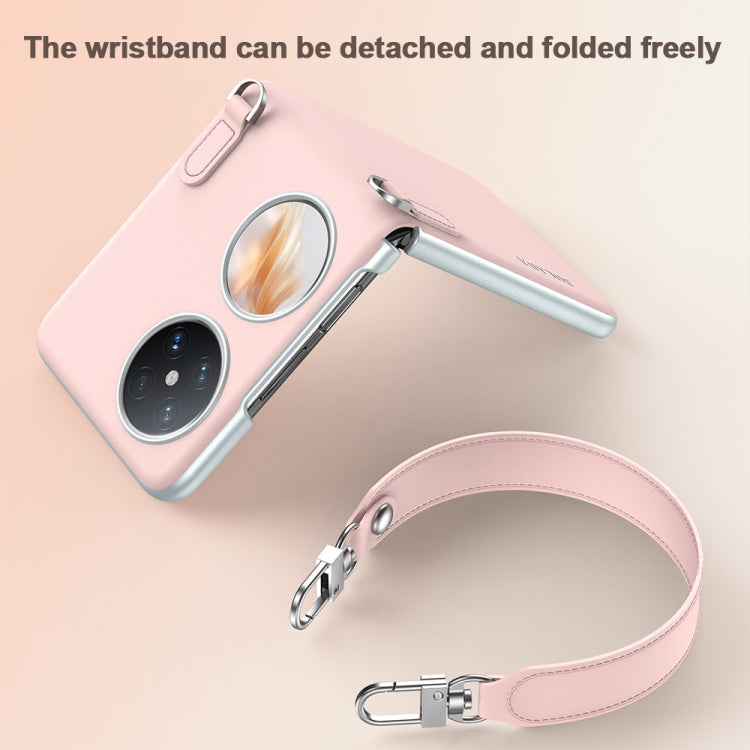 For Huawei nova Flip SULADA Skin Feel Liquid Leather Phone Case with Strap(Pink) - free shipping - PMC TechLife - Order now!