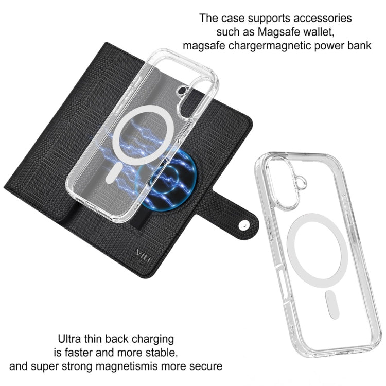 For iPhone 16 Pro Max ViLi GHA-C Series RFID MagSafe Magnetic Flip Leather Phone Case(Black) - iPhone 16 Pro Max Cases by ViLi | Online Shopping South Africa | PMC TechLife | Buy Now Pay Later Mobicred