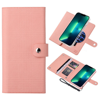 For iPhone 13 Pro ViLi GHB-C Series RFID MagSafe Magnetic Flip Leather Phone Case(Pink) - iPhone 13 Pro Cases by ViLi | Online Shopping South Africa | PMC Jewellery | Buy Now Pay Later Mobicred