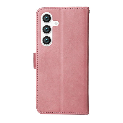 For Samsung Galaxy S25 5G Classic Calf Texture Flip Leather Phone Case(Rose Gold) - Galaxy S25 5G Cases by PMC Jewellery | Online Shopping South Africa | PMC Jewellery | Buy Now Pay Later Mobicred