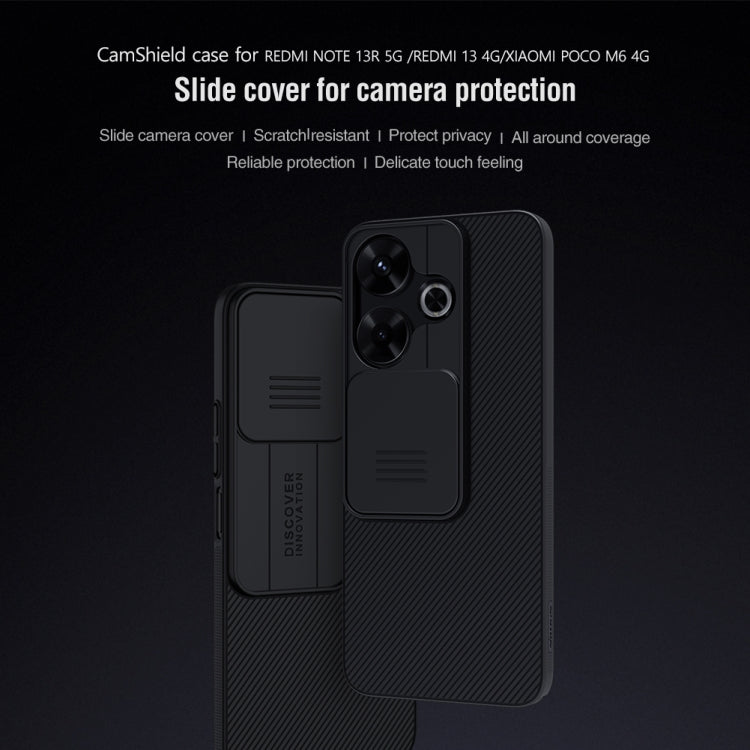 For Xiaomi Poco M6 4G NILLKIN Black Mirror Series Camshield PC Phone Case(Black) - free shipping - PMC Jewellery - Order now!