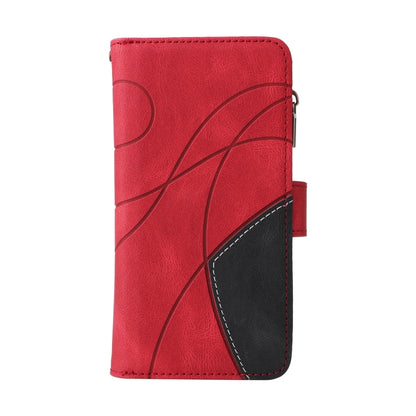 For Samsung Galaxy S25 / S24 5G Dual-color 9 Card Slots Zipper Wallet Leather Phone Case(Red) - Galaxy S25 5G Cases by PMC Jewellery | Online Shopping South Africa | PMC Jewellery | Buy Now Pay Later Mobicred