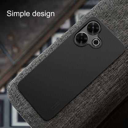 For Redmi Note 13R 5G / 13 4G NILLKIN Frosted PC Phone Case(Black) - Redmi 13 Cases by NILLKIN | Online Shopping South Africa | PMC Jewellery | Buy Now Pay Later Mobicred