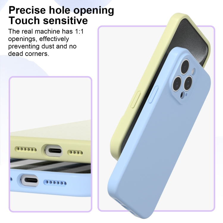 For iPhone 16 Pro Precise Hole Liquid Silicone Jelly Color Full Coverage Phone Case(White) - iPhone 16 Pro Cases by PMC TechLife | Online Shopping South Africa | PMC TechLife | Buy Now Pay Later Mobicred