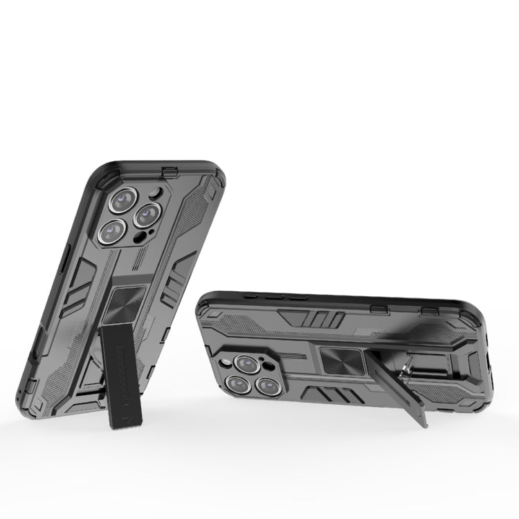 For iPhone 16 Pro Max Supersonic PC + TPU Holder Phone Case(Black) - iPhone 16 Pro Max Cases by PMC TechLife | Online Shopping South Africa | PMC TechLife | Buy Now Pay Later Mobicred