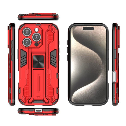 For iPhone 16 Pro Supersonic PC + TPU Holder Phone Case(Red) - iPhone 16 Pro Cases by PMC Jewellery | Online Shopping South Africa | PMC Jewellery | Buy Now Pay Later Mobicred