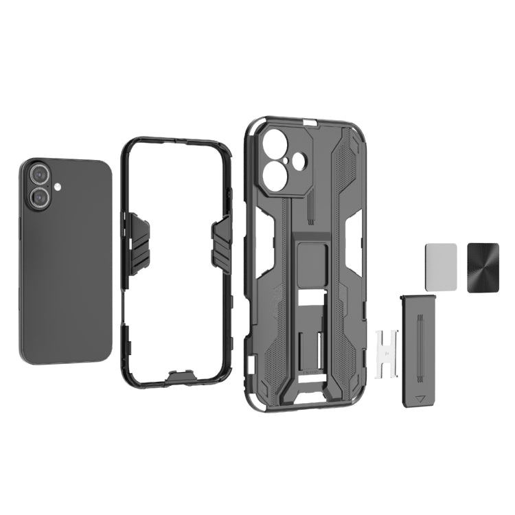 For iPhone 16 Plus Supersonic PC + TPU Holder Phone Case(Green) - iPhone 16 Plus Cases by PMC TechLife | Online Shopping South Africa | PMC TechLife | Buy Now Pay Later Mobicred