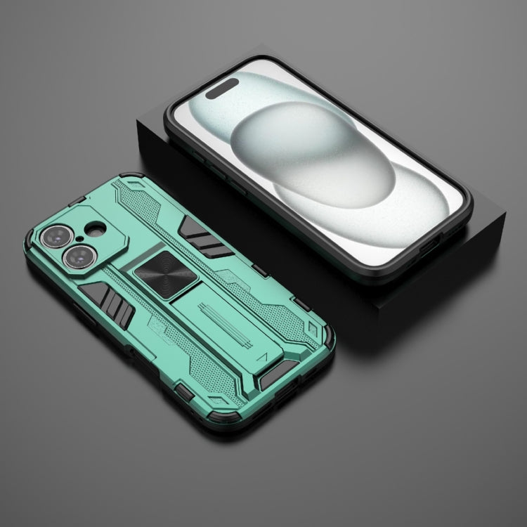 For iPhone 16 Supersonic PC + TPU Holder Phone Case(Green) - iPhone 16 Cases by PMC TechLife | Online Shopping South Africa | PMC TechLife | Buy Now Pay Later Mobicred