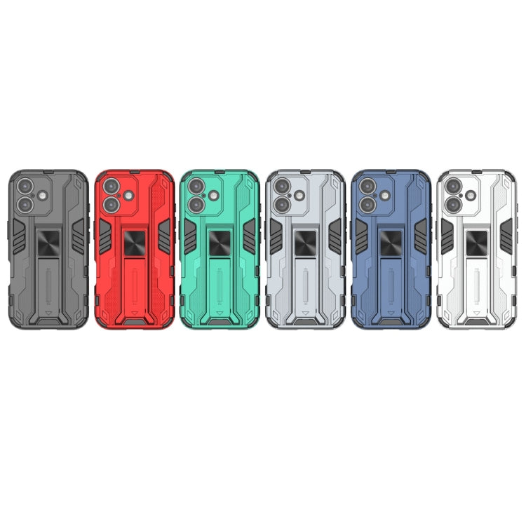 For iPhone 16 Supersonic PC + TPU Holder Phone Case(Blue) - iPhone 16 Cases by PMC TechLife | Online Shopping South Africa | PMC TechLife | Buy Now Pay Later Mobicred