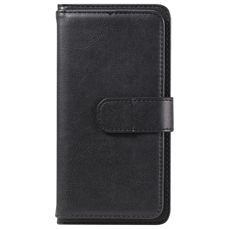 For Samsung Galaxy S25+ / S24+ 5G Multi-Function Wallet 10 Card Slots Leather Phone Case(Black) - Galaxy S25+ 5G Cases by PMC Jewellery | Online Shopping South Africa | PMC Jewellery | Buy Now Pay Later Mobicred