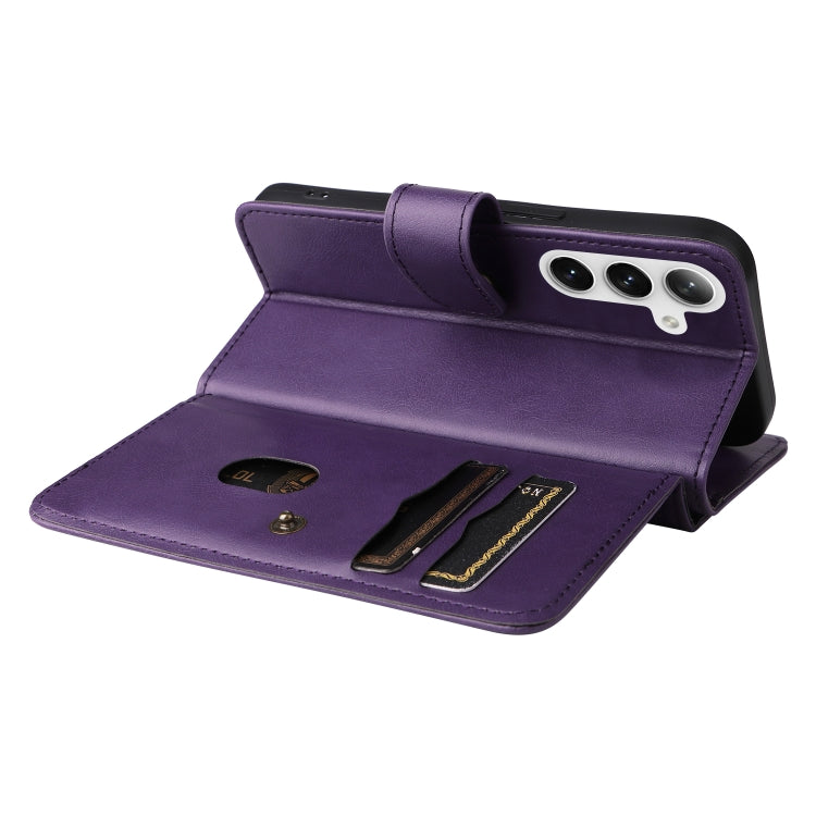 For Samsung Galaxy S25+ / S24+ 5G Multi-Function Wallet 10 Card Slots Leather Phone Case(Violet) - Galaxy S25+ 5G Cases by PMC Jewellery | Online Shopping South Africa | PMC Jewellery | Buy Now Pay Later Mobicred