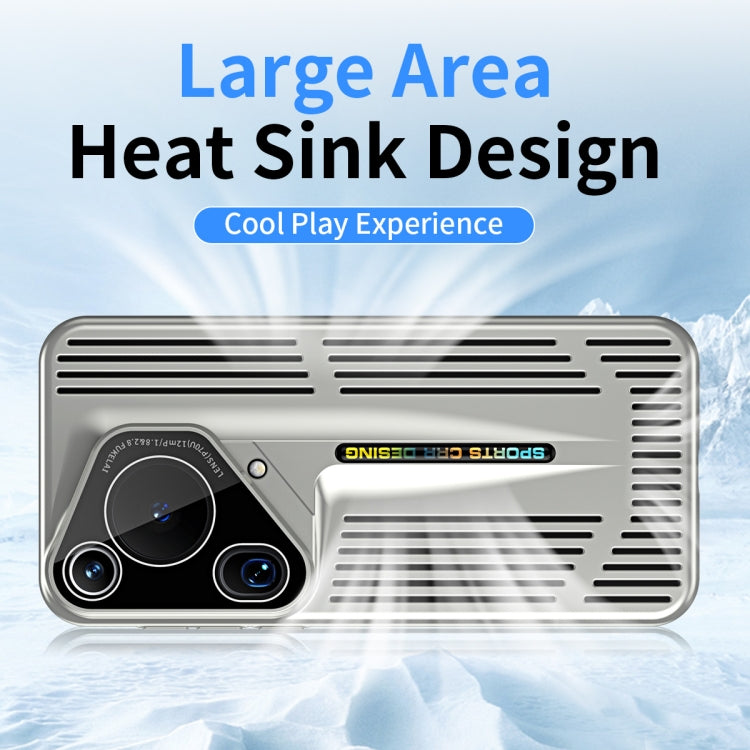 For Huawei Pura 70 Ultra Blade Cooling PC Full Coverage Phone Case(Cyan) - Huawei Cases by PMC Jewellery | Online Shopping South Africa | PMC Jewellery | Buy Now Pay Later Mobicred