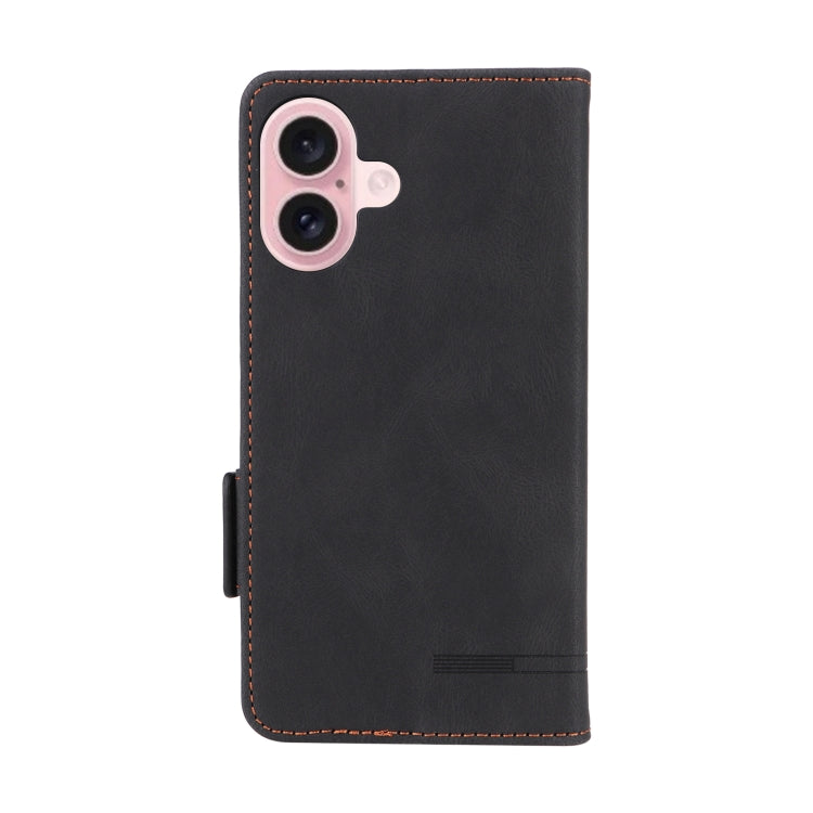 For iPhone 16 Plus Magnetic Clasp Leather Phone Case(Black) - iPhone 16 Plus Cases by PMC Jewellery | Online Shopping South Africa | PMC Jewellery | Buy Now Pay Later Mobicred