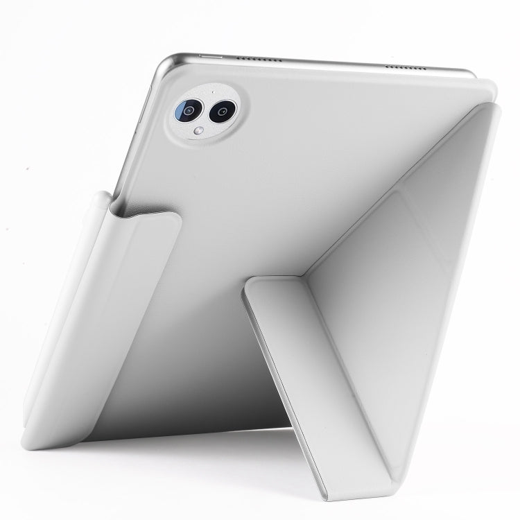 For Huawei MatePad Pro 13.2 2023 Fixed Buckle Magnetic Deformation Leather Tablet Case(Grey) - Huawei by PMC TechLife | Online Shopping South Africa | PMC TechLife | Buy Now Pay Later Mobicred