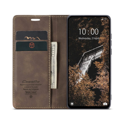 For Redmi 13 CaseMe 013 Multifunctional Horizontal Flip Leather Phone Case(Coffee) - Redmi 13 Cases by CaseMe | Online Shopping South Africa | PMC Jewellery | Buy Now Pay Later Mobicred