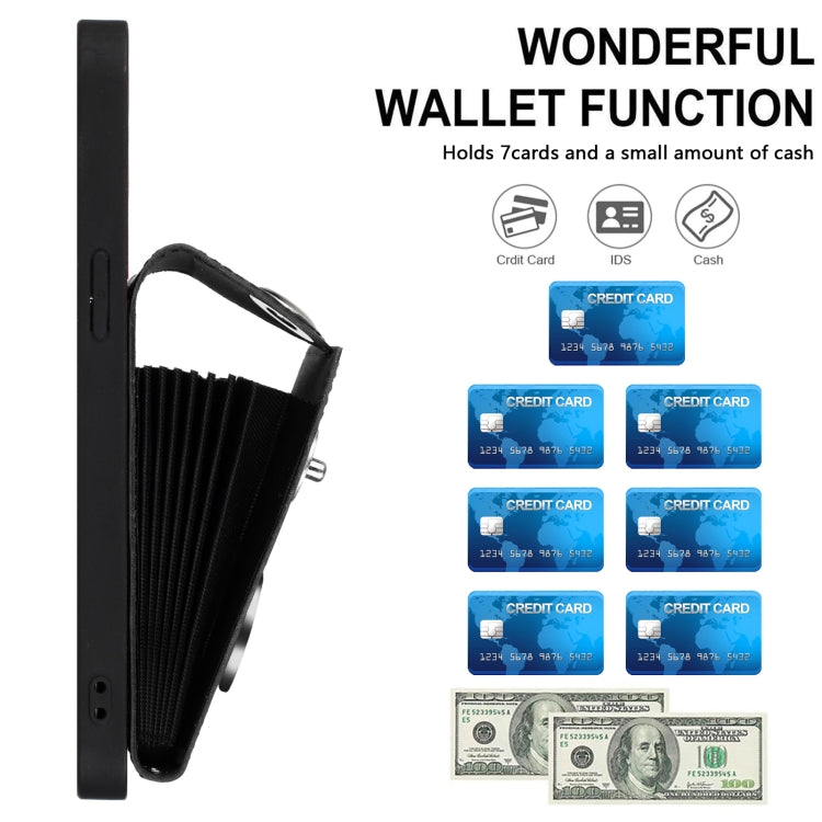 For Google Pixel 9 / 9 Pro Organ Card Bag Ring Holder Phone Case with Long Lanyard(Black) - Google Cases by PMC TechLife | Online Shopping South Africa | PMC TechLife | Buy Now Pay Later Mobicred