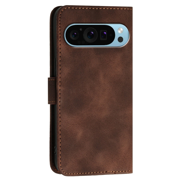 For Google Pixel 9 Pro XL YX0080 Grid Butterfly Embossed Pattern Flip Leather Phone Case with Lanyard(Coffee) - Google Cases by PMC Jewellery | Online Shopping South Africa | PMC Jewellery | Buy Now Pay Later Mobicred